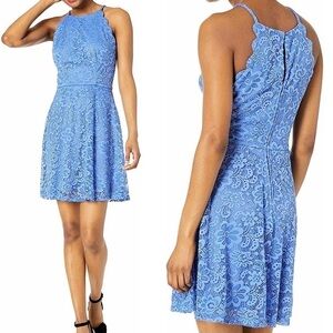 Loveriche lights blue strap lace dress NWT